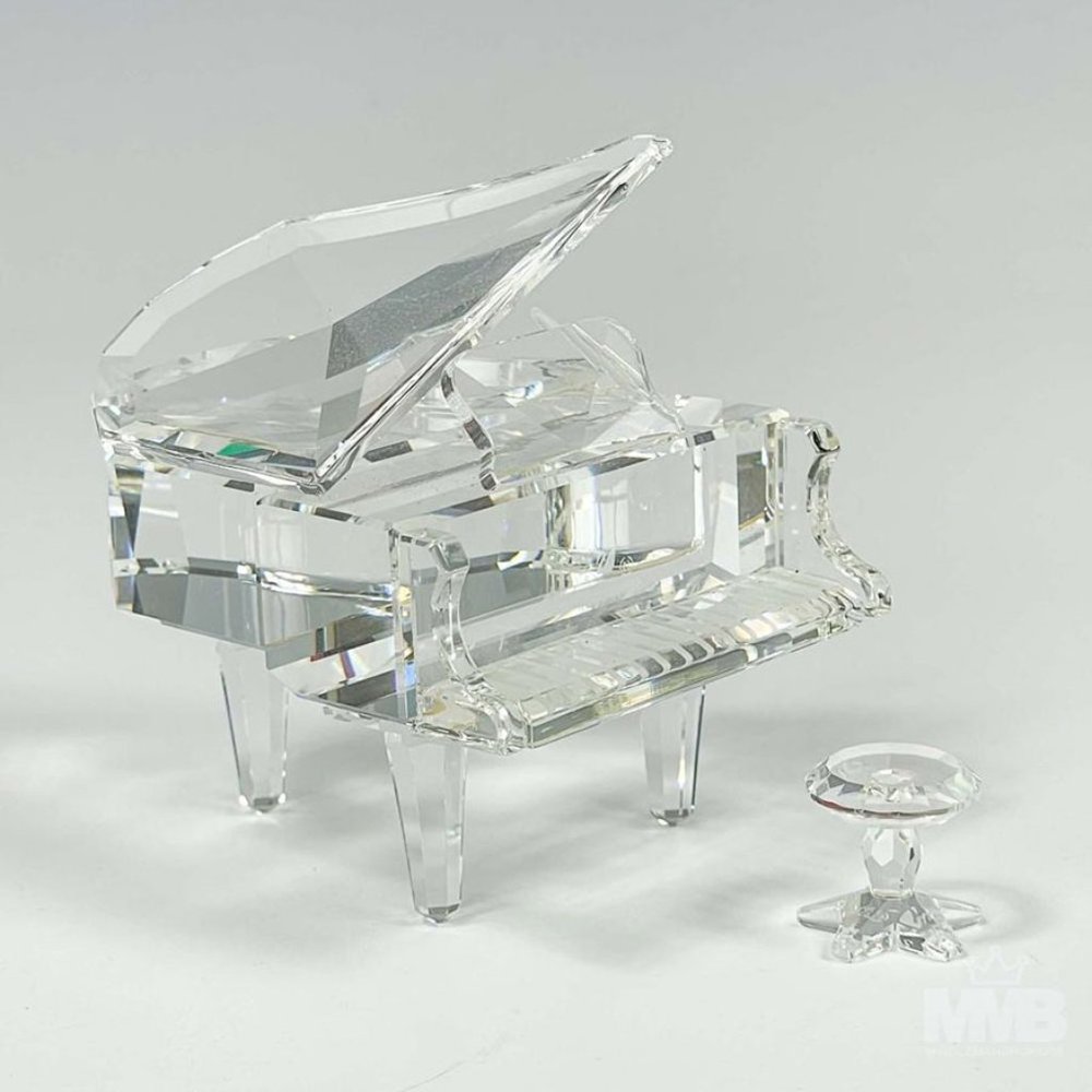 Swarovski Crystal Grand Piano & Stool Figurine